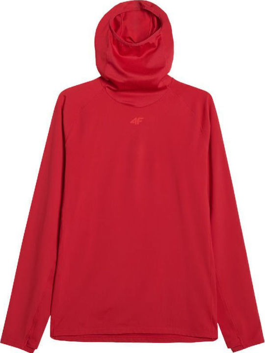 M100 Φούτερ με Κουκούλα Dark Red