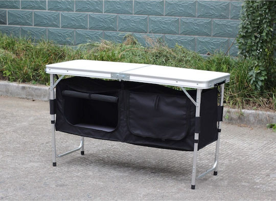 Royokamp Masă Pliabilă Din Aluminiu Pentru Mobilier De Camping 33x30x36cm Neagră
