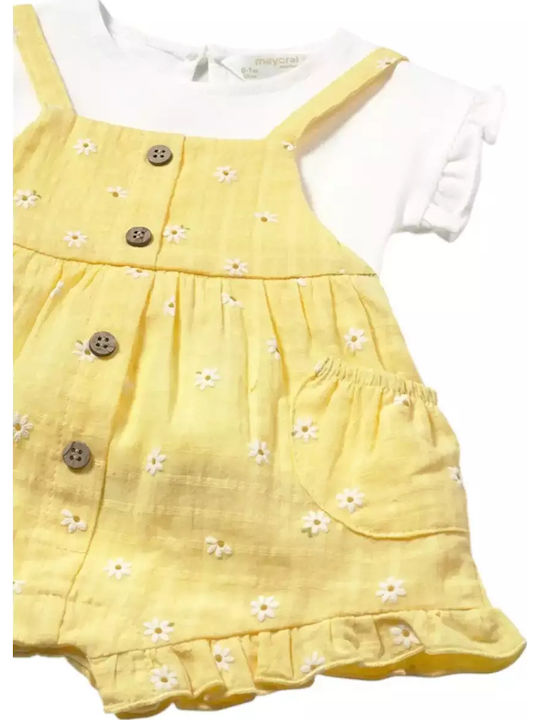 Mayoral Baby Bodysuit Short-Sleeved Yellow