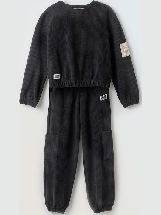 Kids Sweatpants Set Black 2pcs