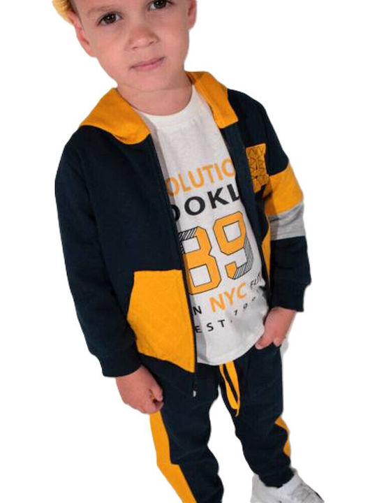 Kinder Sweatpants Set - Jogginganzug Ochre 3Stück