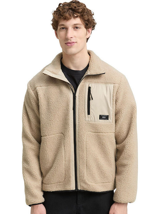 Men's Fleece Cardigan Off White