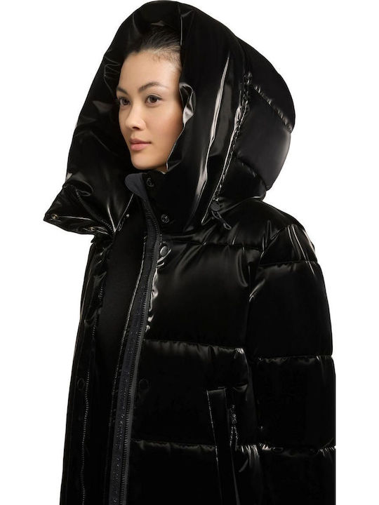 Women's Lifestyle Jacket for Spring or Autumn Shiny Black