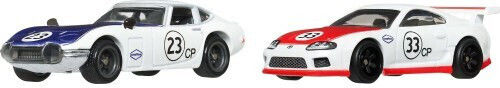 Hot Wheels Premium Car Culture Cars Set Toyota 2000GT Toyota Supra For 3+ Years Old