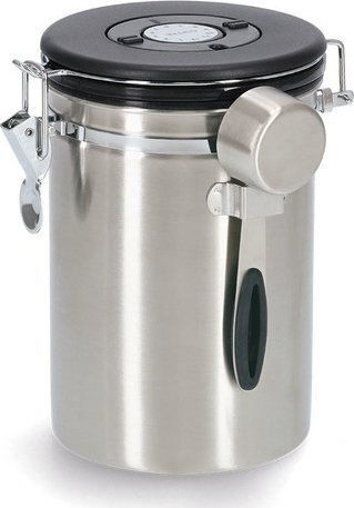 Zeller Zeller Lebensmittelgläser & Behälter Vase für Kaffee mit luftdichtem Deckel Metallisch Braun 1700ml