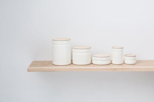 Riess General Use Box with Lid Wooden White 500ml