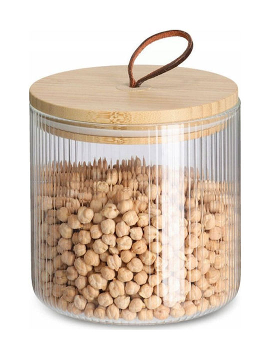 Zeller Vase General Use with Lid Glass Transparent 1050ml