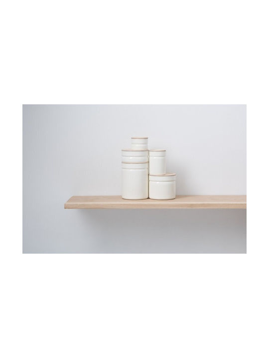 Riess Vase General Use with Lid Ceramic White 1300ml