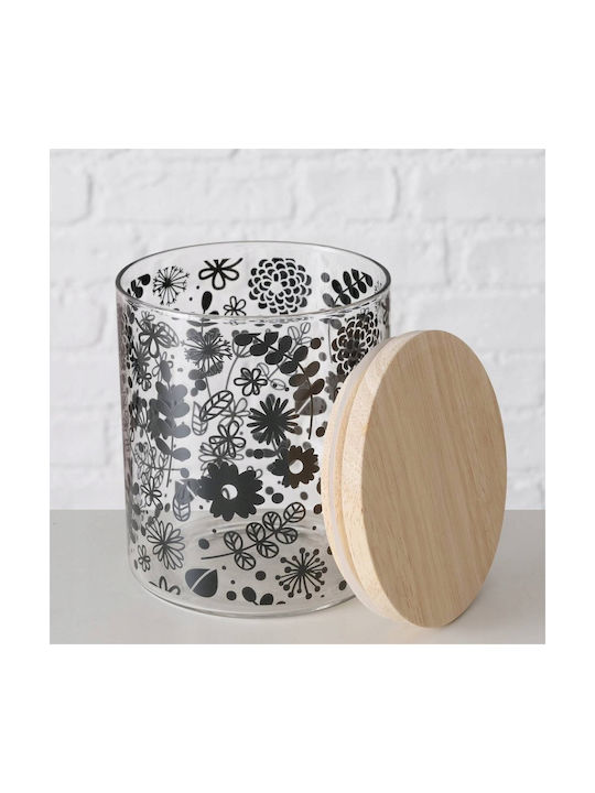 Boltze Vase General Use with Lid Glass Transparent 750ml
