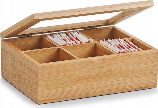 Zeller Box für Tee mit Deckel Hölzernes Beige