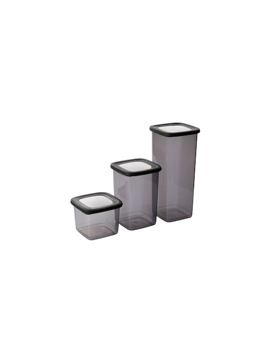 UnicUtil Set 18 Bucăți Vaze Utilizare Generală cu Capac Plastic Gri 10x9.5x10cm 18 Bucăți