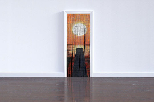 Wenko Sunset Bamboo Door Curtain Multicolour 90x200cm