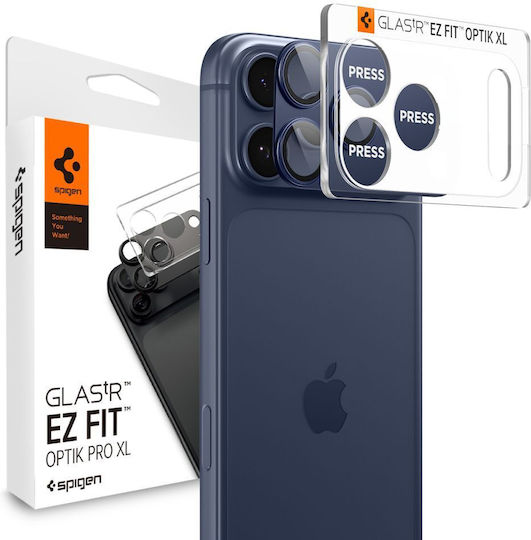 Spigen Optik Pro XL EZ Fit Camera Protection Tempered Glass Blue for the iPhone 17 Pro Max