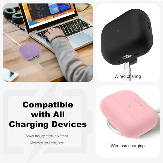 Tech-Protect Silicone Hülle Silikon in Braun Farbe für Apple AirPods Pro 3