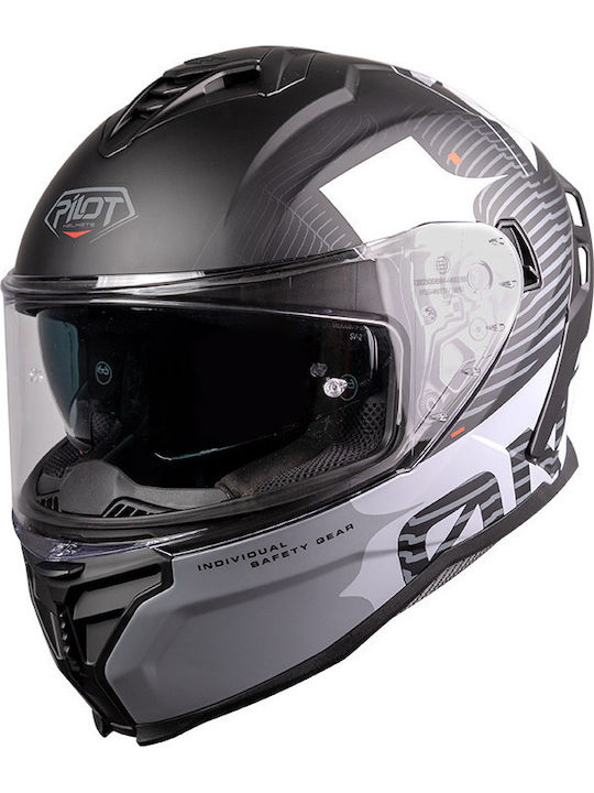 Pilot Corsair SV Black Matt Motorradhelm Volles Gesicht ECE 22.06 1550gr mit Pinlock und Sonnenblende