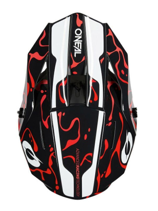 O'Neal 1SRS Splash V.26 Matt Black/Light Blue Motorcycle Helmet Motocross ECE 22.06