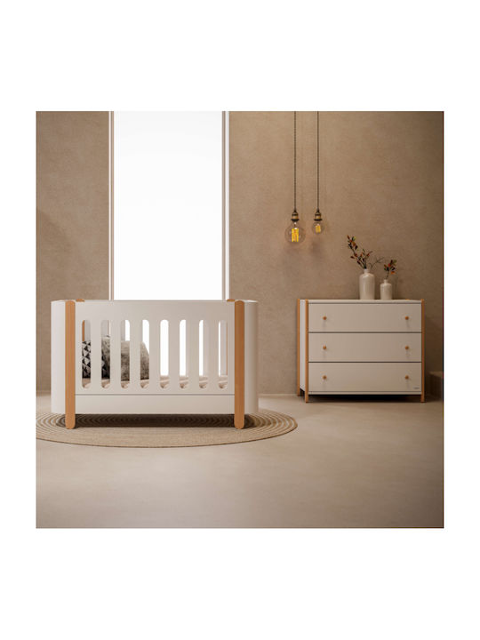 Baby-Kommode mit 3 Schubladen Cappuccino 94x51x88cm