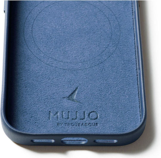 Mujjo Back Cover Δερμάτινο 1mm Μπλε (iPhone 17 Pro)