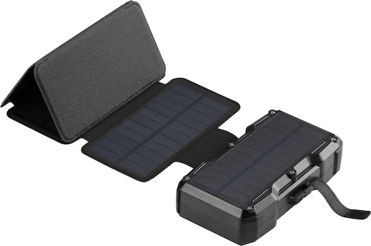 Sandberg 5-Panel Solar Power Bank 27000mAh with 2 USB-A Ports and USB-C Port Black