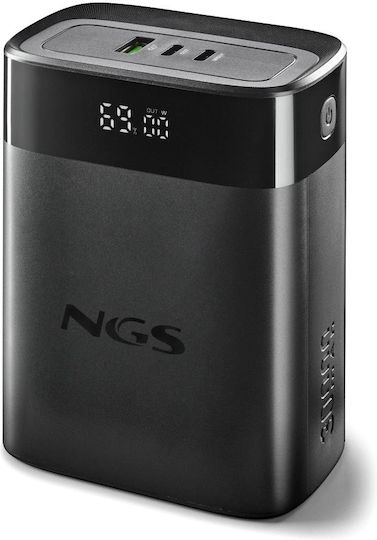 NGS TWIX30 Power Bank 30000mAh 140W με Θύρα USB-A και 2 Θύρες USB-C Power Delivery / Quick Charge 3.0 Μαύρο