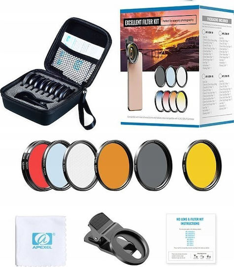 Apexel 7-in-1 Filter Set Phone Camera Filters Apl-52uv-7f