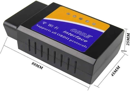 Диагностичен инструмент за автомобили ELM 327 OBD 2 с Bluetooth Съвместим с Android
