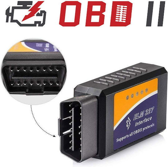 Диагностичен инструмент за автомобили ELM 327 OBD 2 с Bluetooth Съвместим с Android