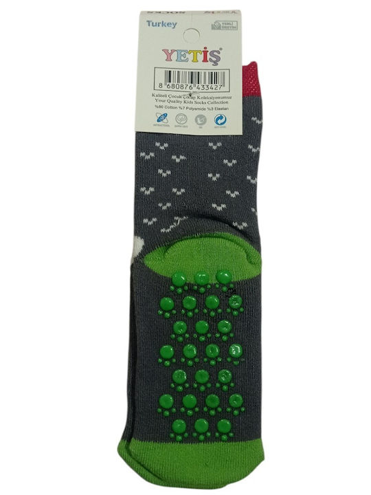 Yetis socks Kindersocken Rutschfest Gray
