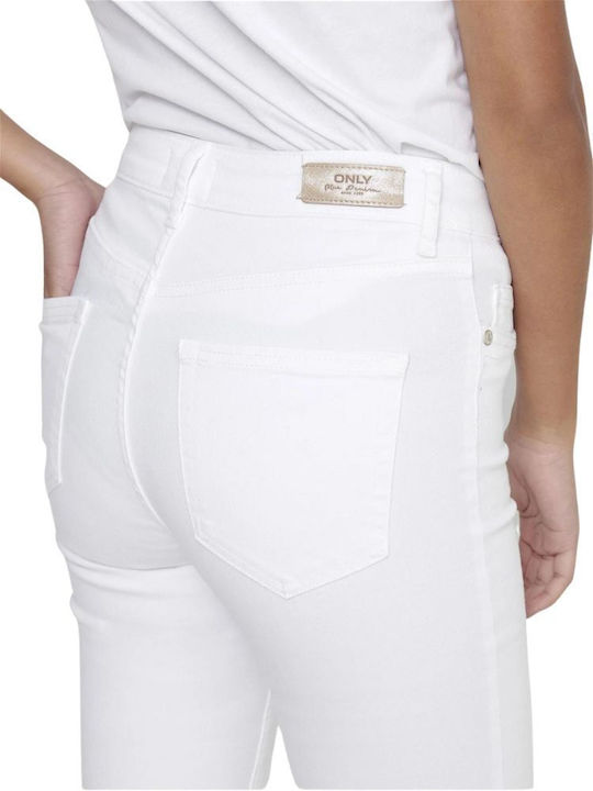 Blush High Waist Women's Jean Trousers in Skinny Fit White