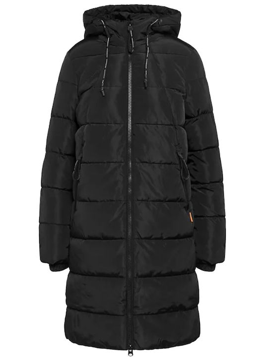 Lungă Jachetă de femei Puffer Black