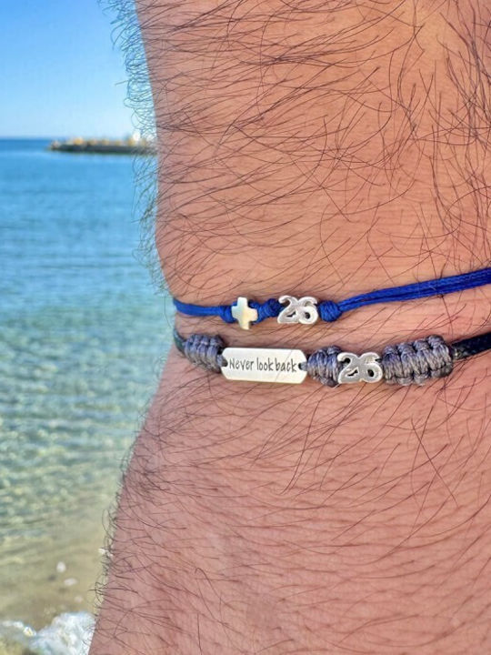 Βραχιόλι "γούρι 2026 Never Look Back Μακ" Γκρι Βραχιόλι "γούρι 2026 Never Look Back Μακ" Γκρι