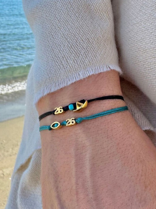 Bracelet Lucky Charm 26 Eye Mac G Petrol