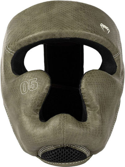 Venum Adult Full Face Boxing Headgear Synthetic Leather Green