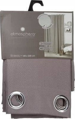 Atmosphera Vorhang Verdunkelung mit Grommet Gray 140x260cm