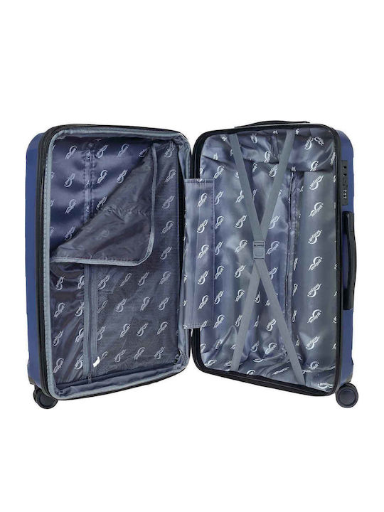 Seagull Large Travel Suitcase Hard Blue with 4 Wheels Height 76cm SG180-L-Blue
