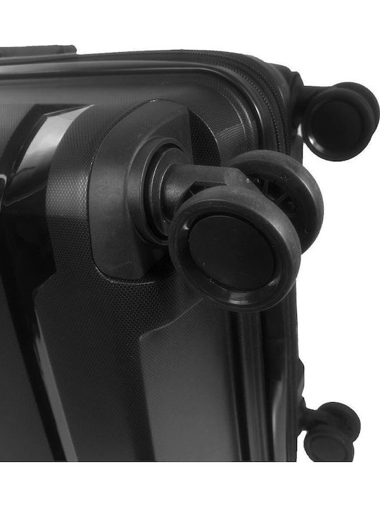Seagull Cabin Travel Suitcase Hard Black with 4 Wheels Height 55cm SG180-S-55-Black
