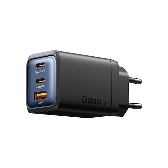 Mcdodo Ladegerät ohne Kabel GaN mit USB-A Anschluss und 2 USB-C Anschlüsse 67W Schwarzs (Gana Mini Series CH-0970)