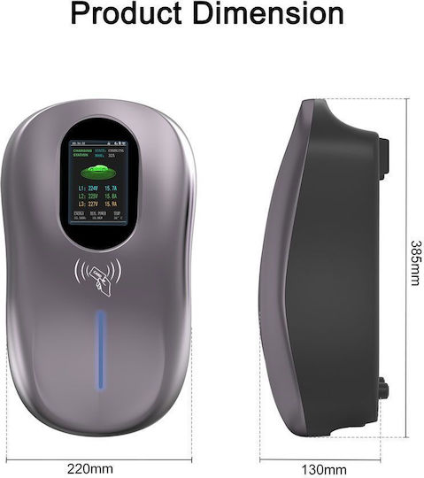 Digital IQ Wall Mounted 22kW Charging Station Type 2 (DIQ EV WCH 93222)