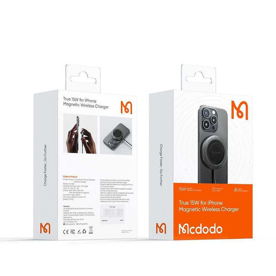 Mcdodo Kabelloses Ladegerät (Qi Pad) 15W Schwarzs (True CH-5490)
