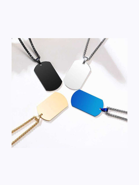 Colier Identitate din Placat cu aur Oțel