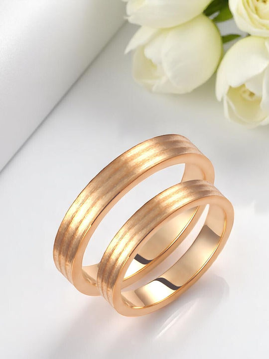 Valauro Βέρες 9k – Πάχος 3.50mm Ματ Ανάγλυφο Σχέδιο