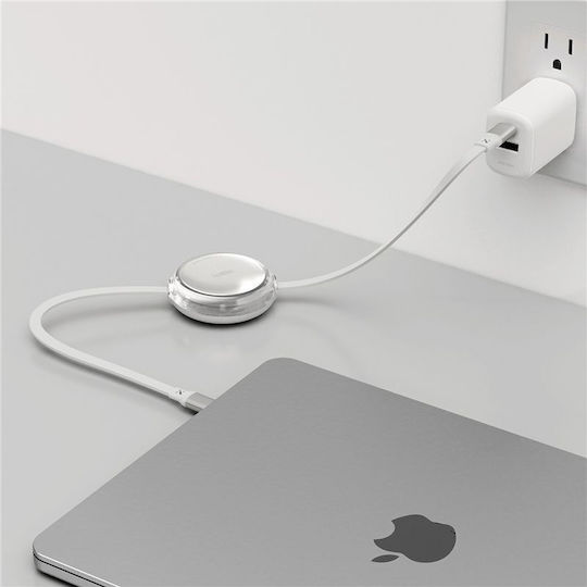 Iottie 100W Retractable USB-C Cable 2 Pack White