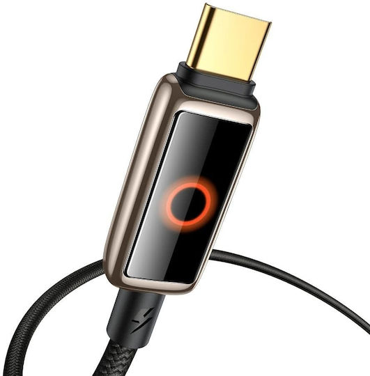 Mcdodo LED USB 2.0 Cablu USB-C bărbătesc - USB-C 100W Auriu 1.2m