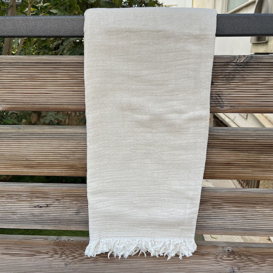 Pestemal Beach Towel Cotton Beige 180x100cm.
