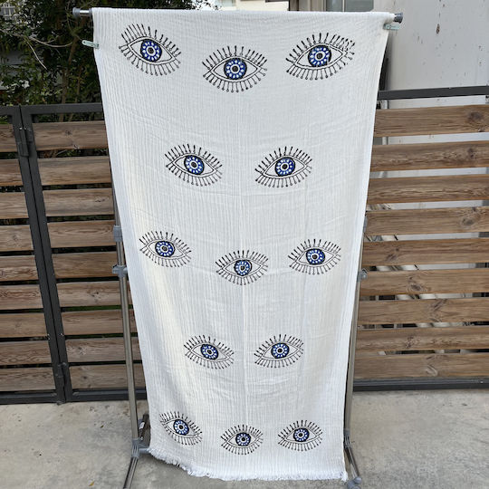 Pestemal Beach Towel Cotton White 180x100cm.