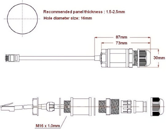 E Zy.Net 1Stück (EZ-RJ45ECS16)