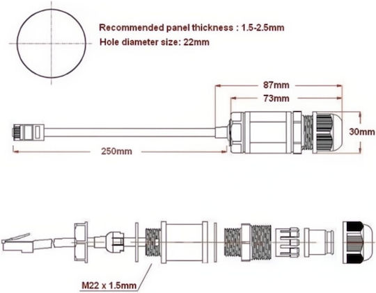 E Zy.Net 1Stück (EZ-RJ45ECE22-S)