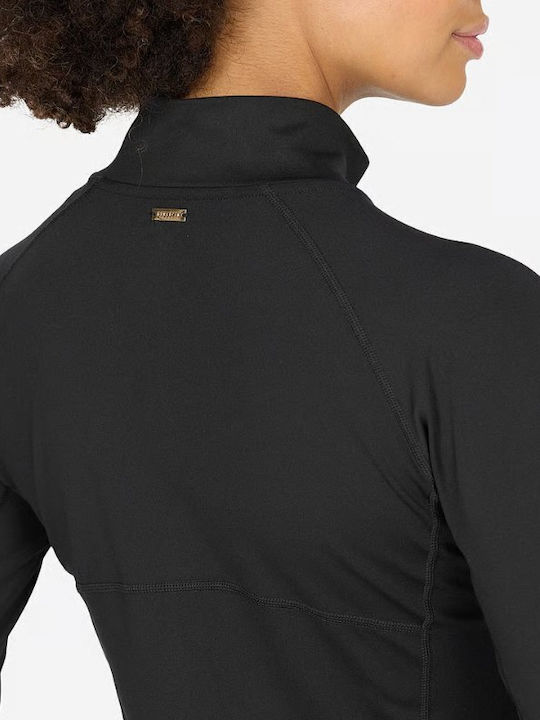 Bluza Damă Neagră cu Fermoar