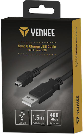 Yenkee 1.5m USB 2.0 Cable A-Male to mini A-Male (49784)