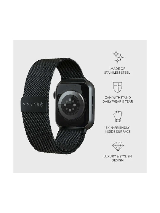 Burga Armband Schwarz (Apple Watch 4/5/6/7/8/9/10/11, SE, Ultra) Burga Armband Schwarz (Apple Watch 4/5/6/7/8/9/10/11, SE, Ultra)